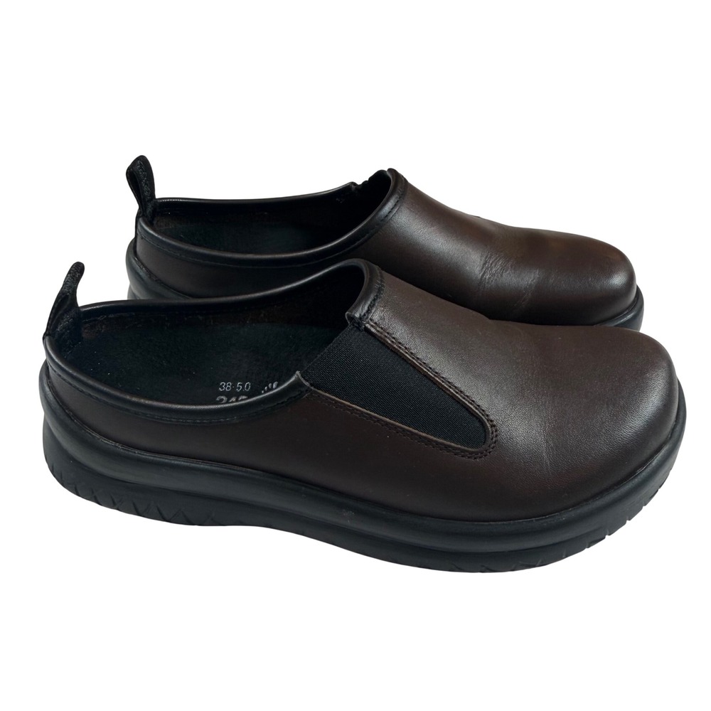 Tatami by Birkenstock Brown Leather Slip On Professional Shoes Clogs Womens 38 7